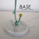 Portavela de Mesa Base Iliosinnova Mármol Floral color Verde