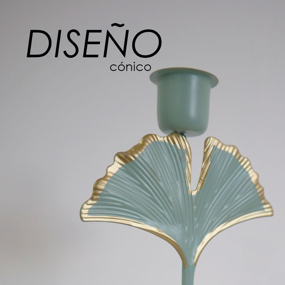 Portavela de Mesa Base Iliosinnova Mármol Floral color Verde