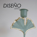 Portavela de Mesa Base Iliosinnova Mármol Floral color Verde