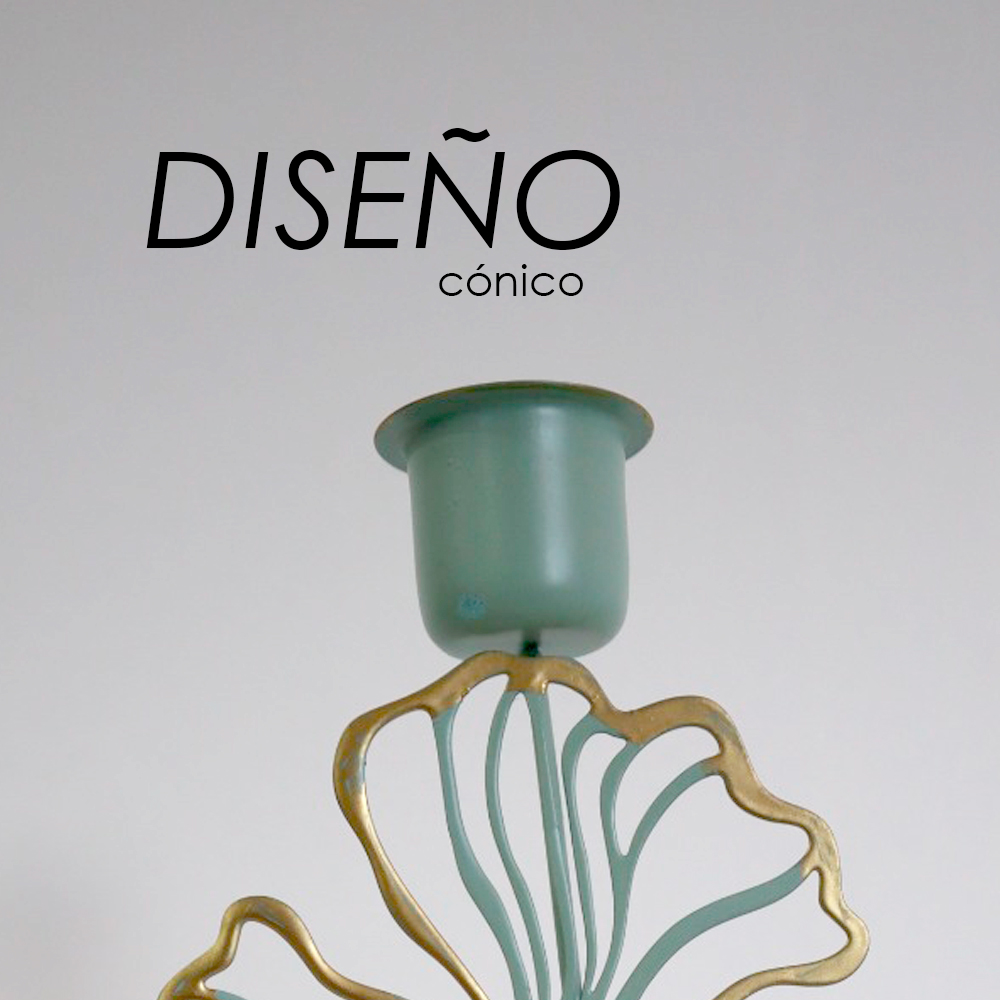 Portavela de Mesa Base Iliosinnova Mármol Trebol color Verde