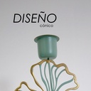 Portavela de Mesa Base Iliosinnova Mármol Trebol color Verde