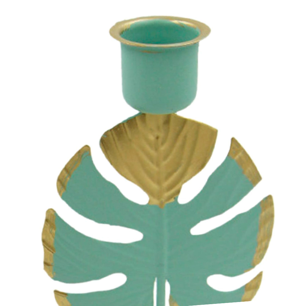 Portavela de Mesa Iliosinnova Base Mármol Floral color Verde