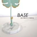 Portavela de Mesa Iliosinnova Base Mármol Floral color Verde