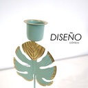 Portavela de Mesa Iliosinnova Base Mármol Floral color Verde