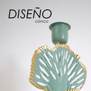 Portavela de Mesa Iliosinnova Base Mármol Palma color Verde