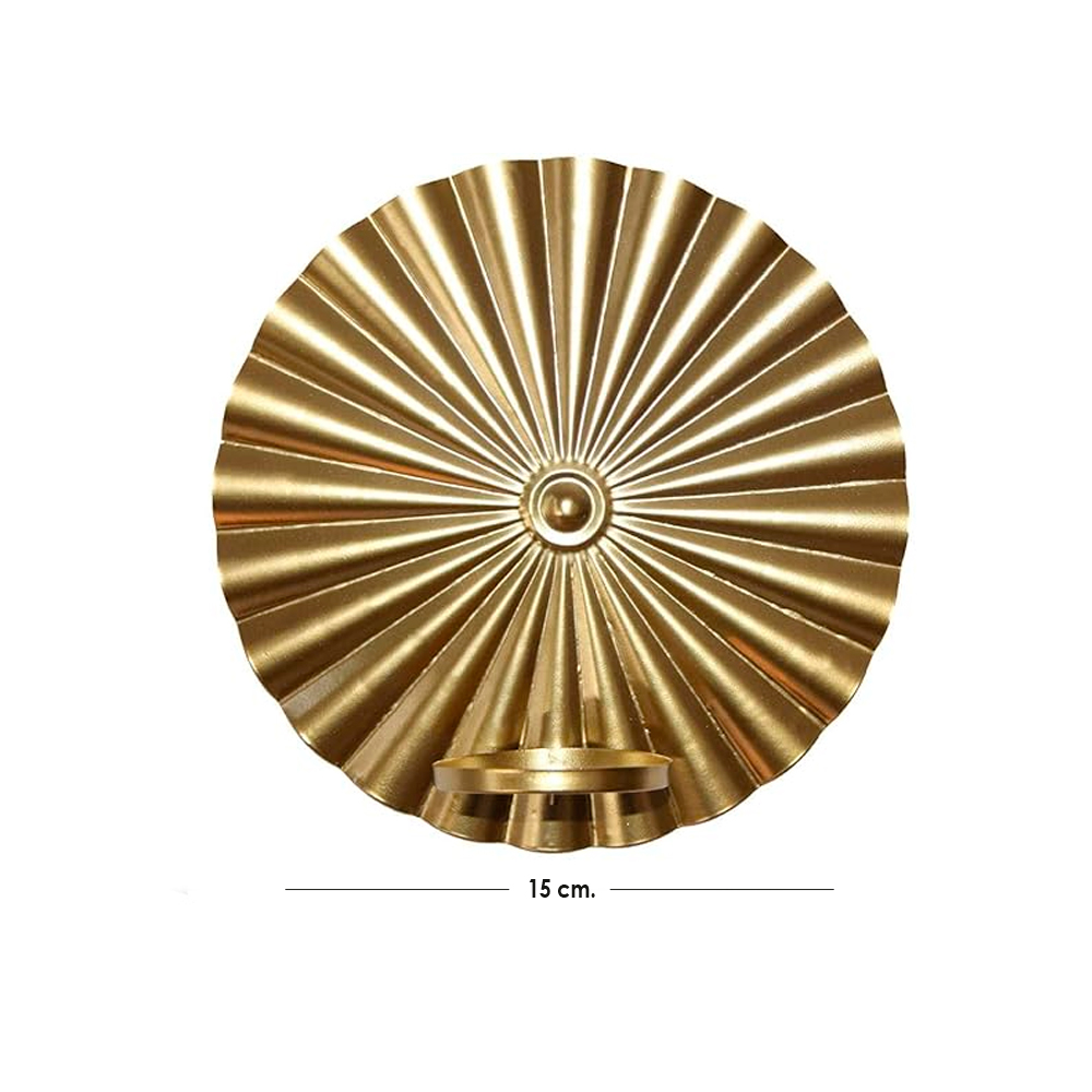 Portavela de Pared Ilios Innova Ondulada Dorada