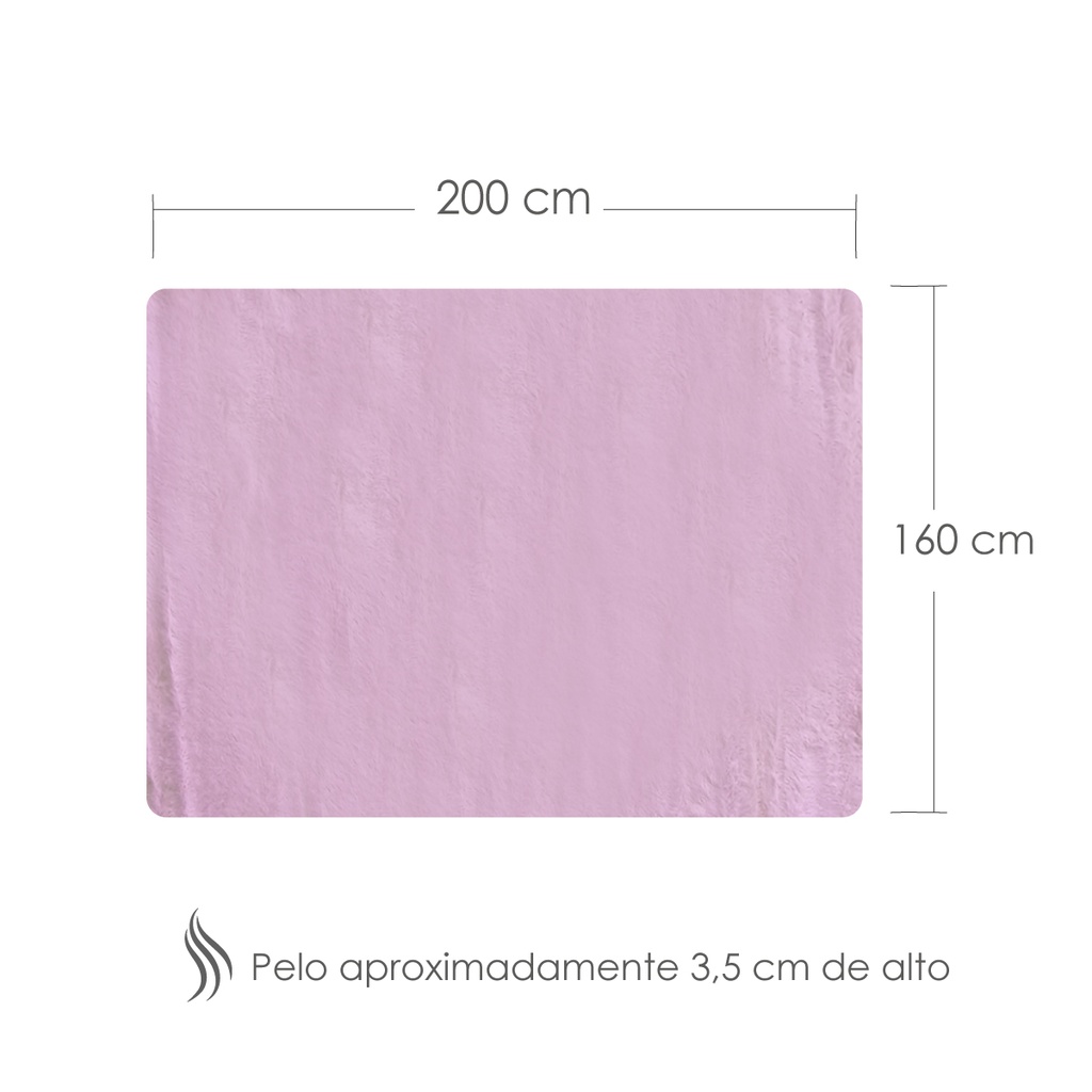 Tapete motley 2 x 1.60 m Rosa