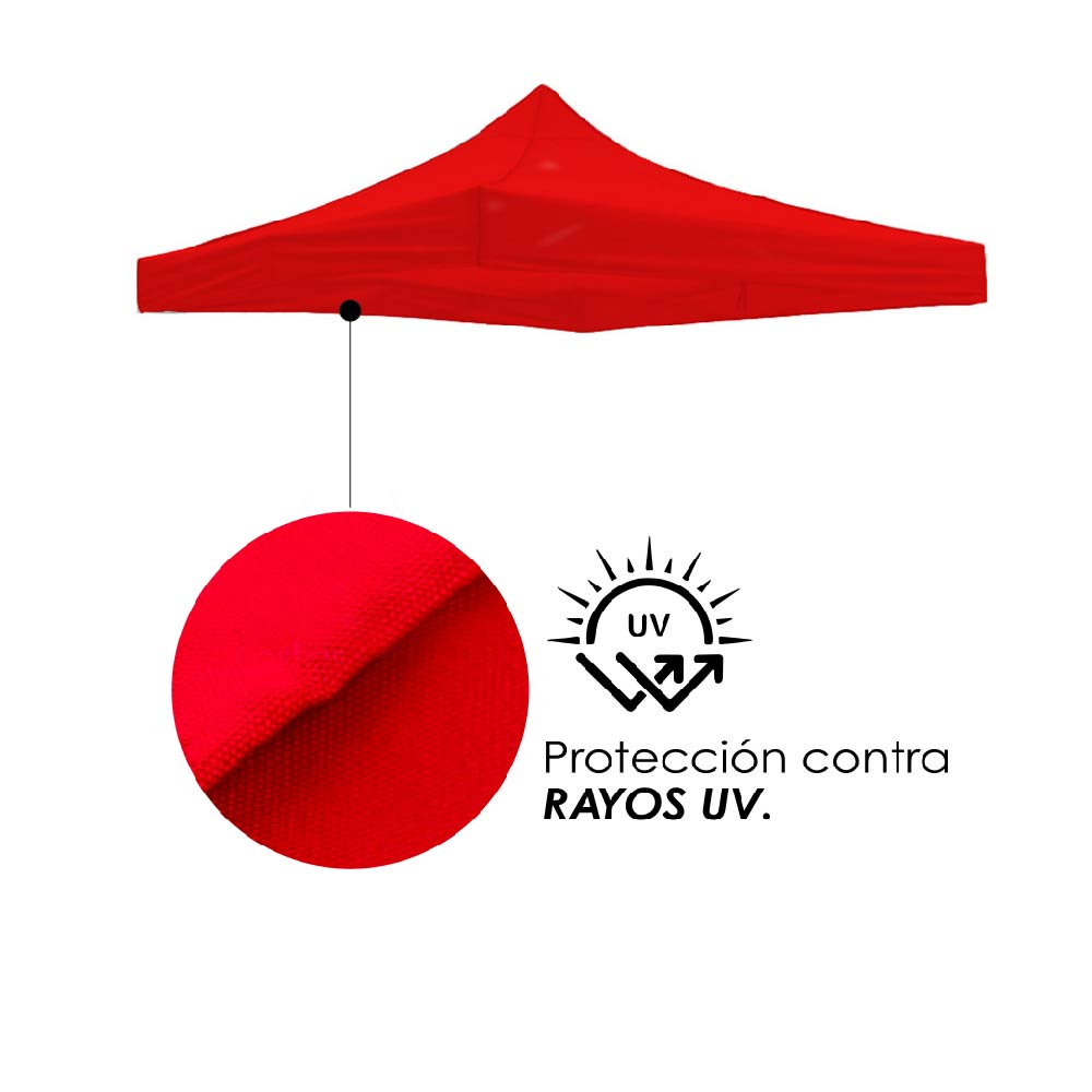 Lona 2x2 600D  Roja