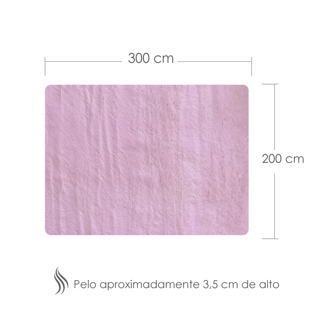 Tapete motley 2 x 3 m Rosa