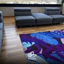 Tapete nórdico 2 x 1.60 m (Neón floreado)