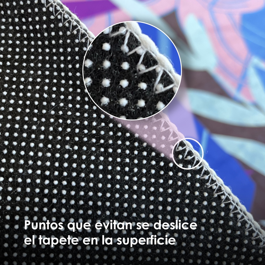 Tapete nórdico 2 x 1.60 m (Neón floreado)