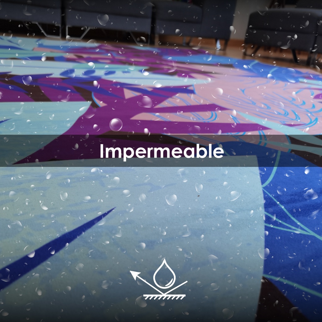 Tapete nórdico 2 x 1.60 m (Neón floreado)