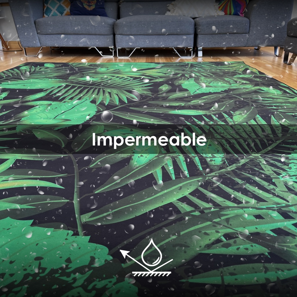 Tapete nórdico 2 x 3 m (Neón floreado)