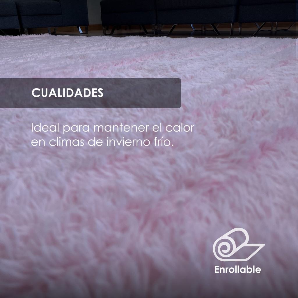 Tapete shag 2 x 3 m (Rosa)