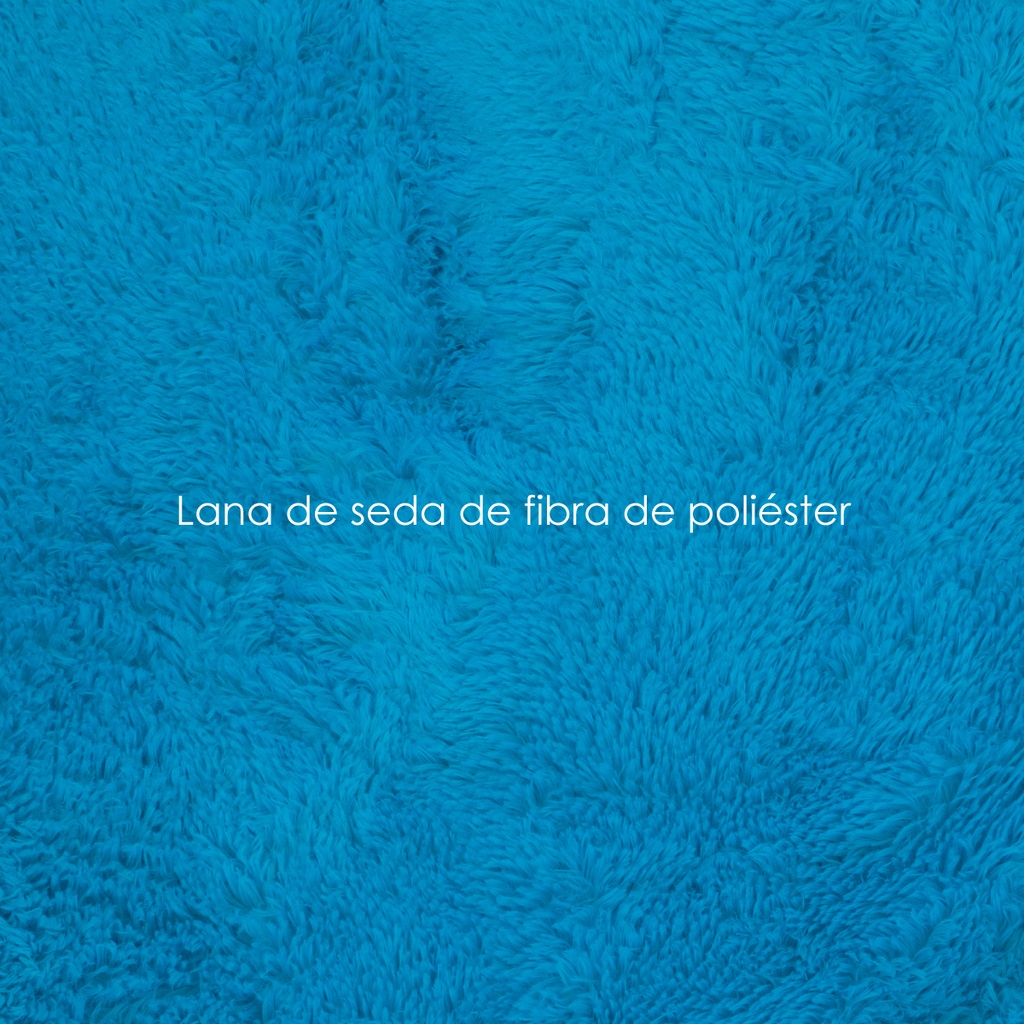 Tapete shag redondo Aqua