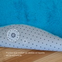 Tapete shag redondo Aqua