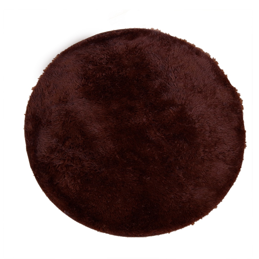 Tapete shag redondo Chocolate