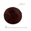 Tapete shag redondo Chocolate