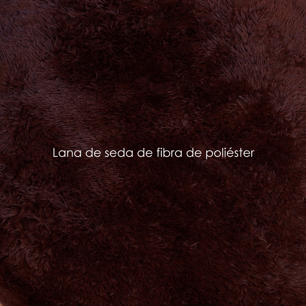 Tapete shag redondo Chocolate