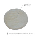 Tapete shag redondo Crema