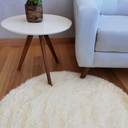 Tapete shag redondo Crema