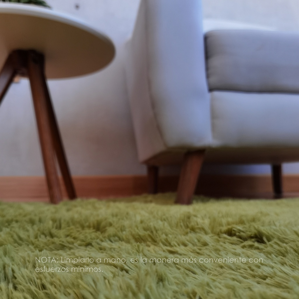 Tapete shag redondo Verde