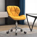 4 Sillas para oficina con respaldo geométrico Amarillo