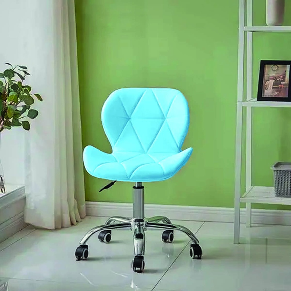 4 Sillas para oficina con respaldo geométrico Azul