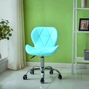4 Sillas para oficina con respaldo geométrico Azul