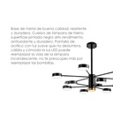 Lámpara colgante 2266 12 1 Negro