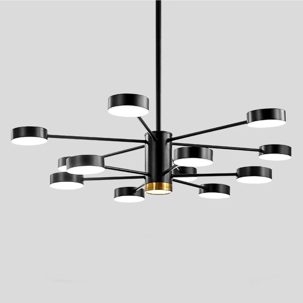 Lámpara colgante 2266 12 1 Negro