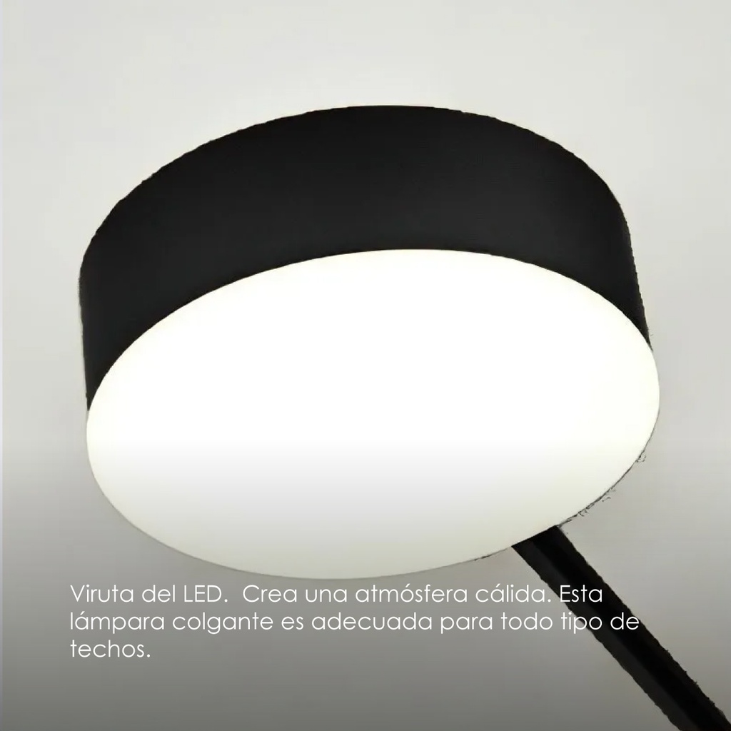 Lámpara colgante 2266 8 1 Negro