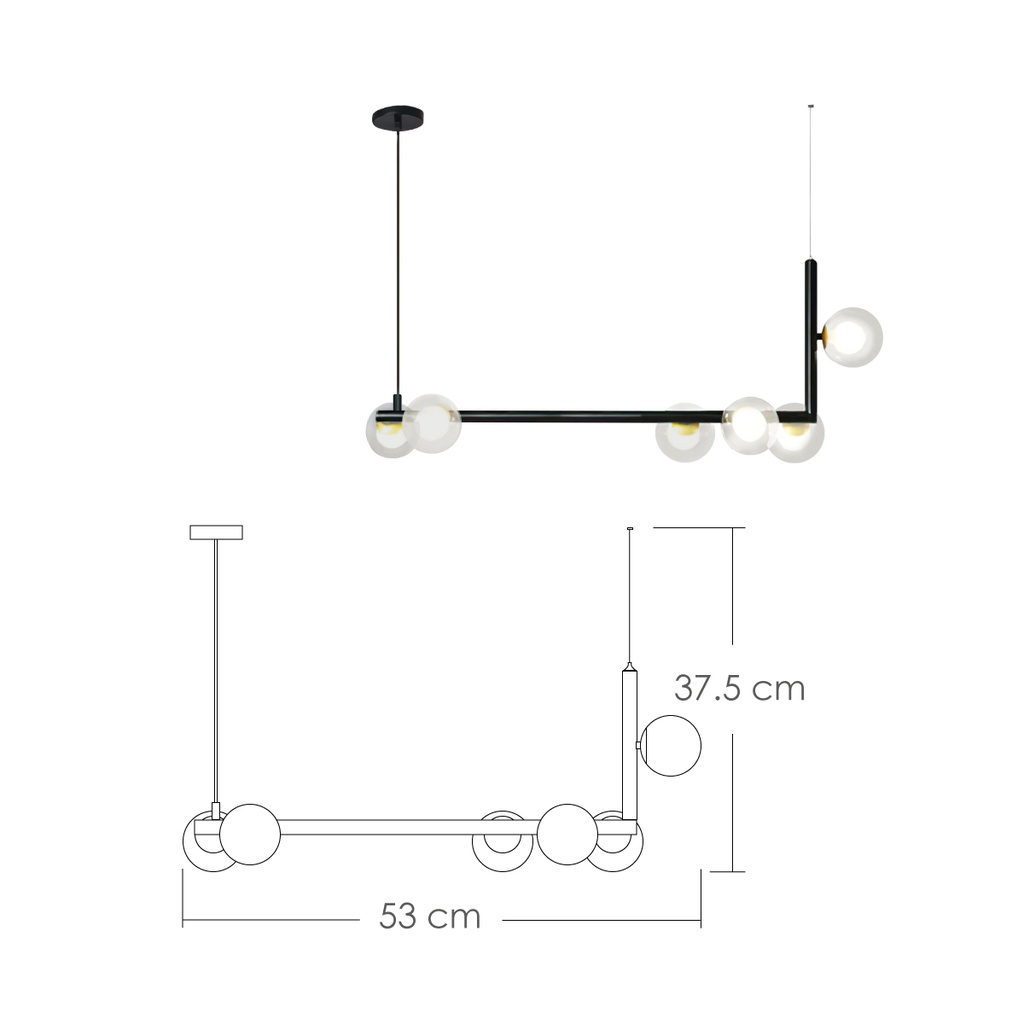 Lámpara colgante 2276 6 N