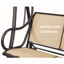 Columpio banca de 2 Asientos con Techo para Exteriores