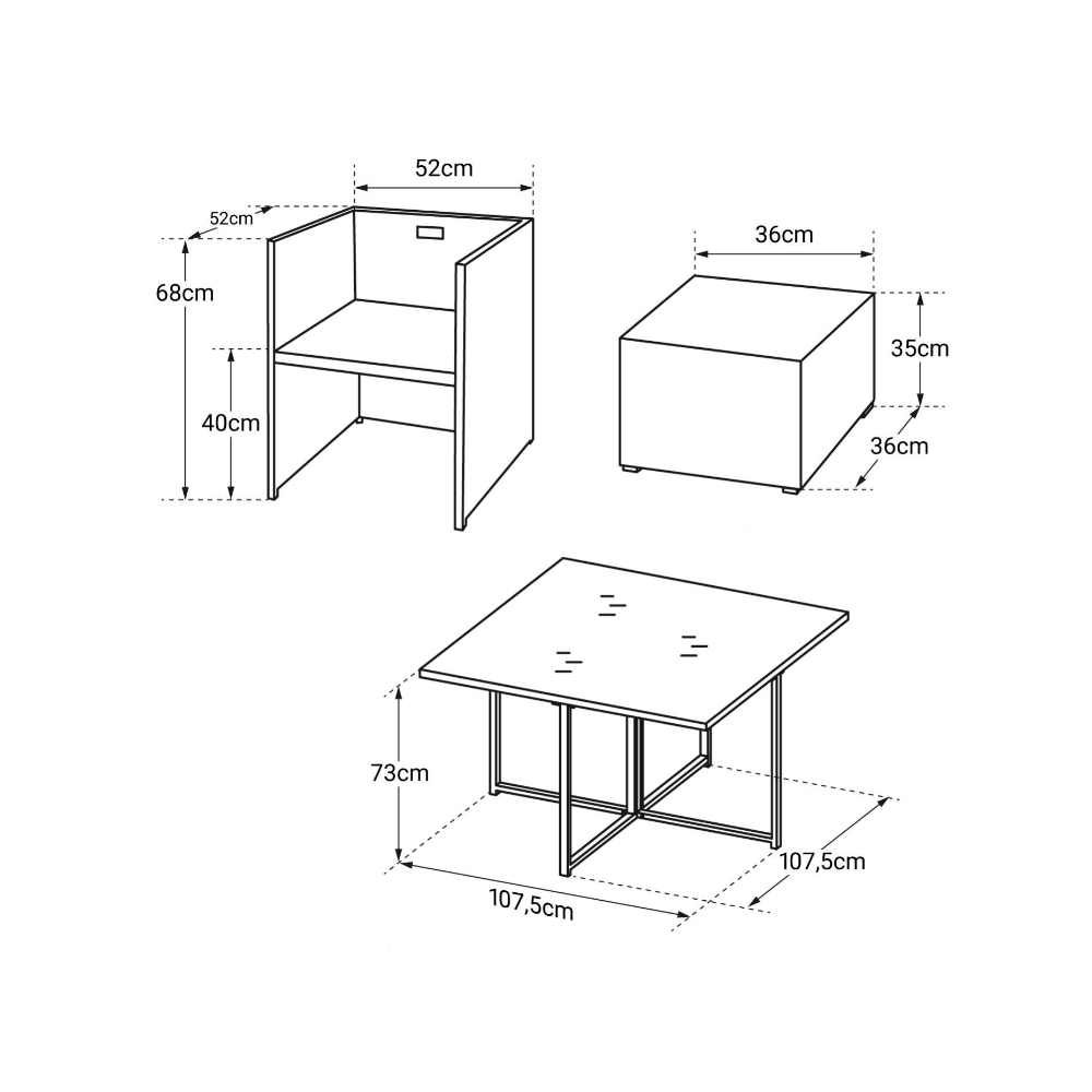 Comedor para Jardín Juego de 8 Sillas con Mesa de Vidrio Ilios Innova Exterior