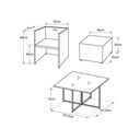 Comedor para Jardín Juego de 8 Sillas con Mesa de Vidrio Ilios Innova Exterior