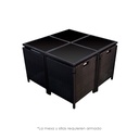 Comedor para Jardín Juego de 8 Sillas con Mesa de Vidrio Ilios Innova Exterior