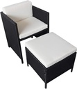 Comedor para Jardín Juego de 8 Sillas con Mesa de Vidrio Ilios Innova Exterior