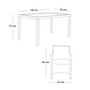 Comedor para exteriores de 6 sillas