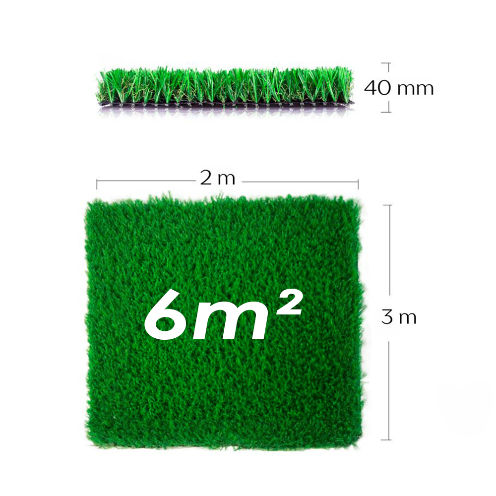 6 Mts Pasto Sintetico 40mm