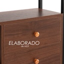 Librero organizador De Roble Color Cafe