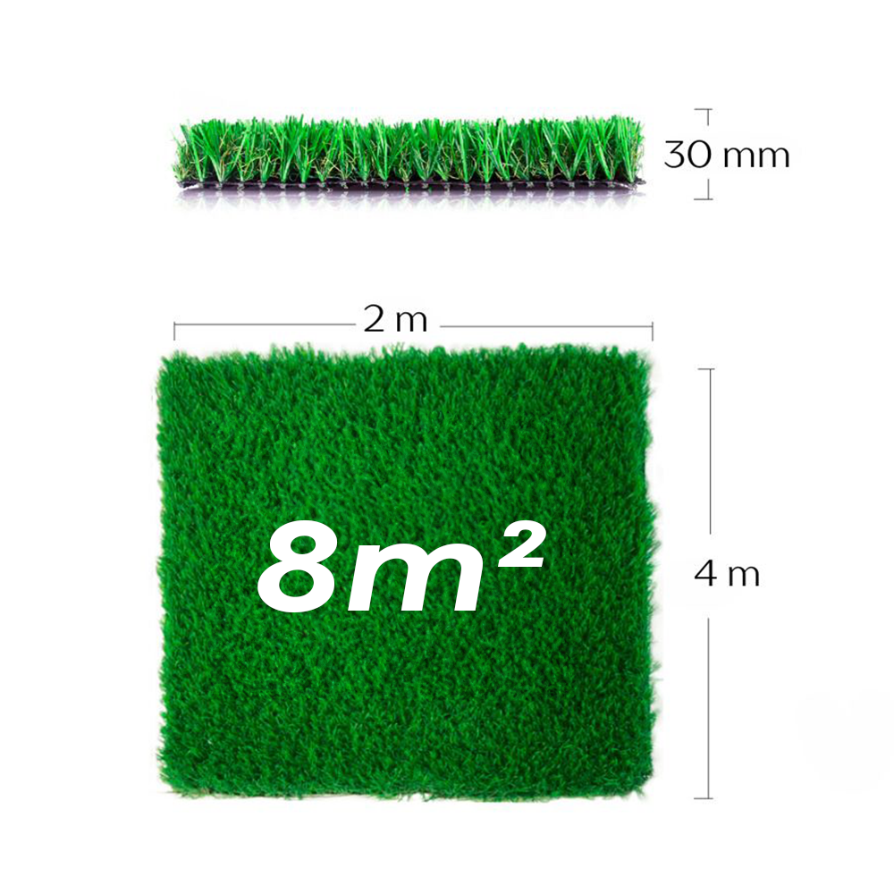 8 Mts Pasto Sintetico 30mm
