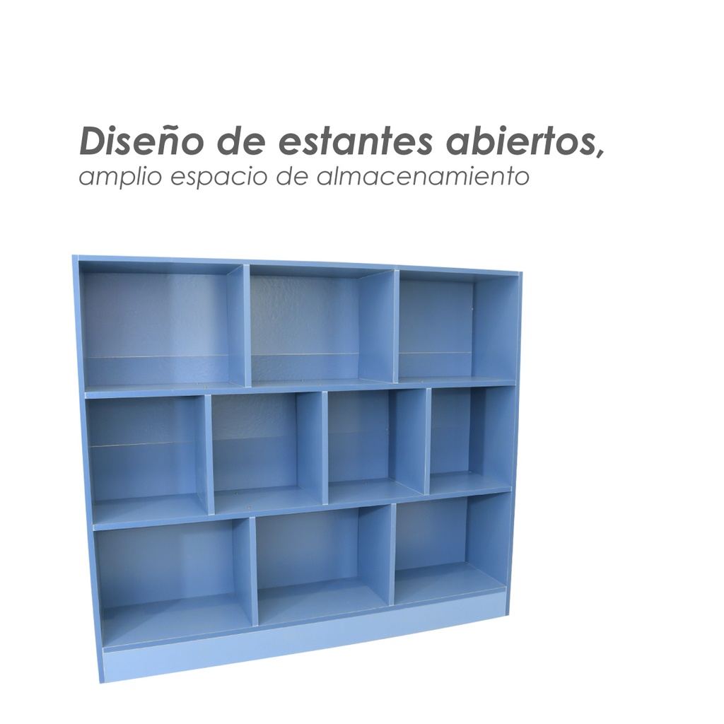 Librero organizador de 10 cubos