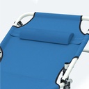 Camastro plegable de playa (Azul)