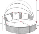 Camastro sala jardin lounge con toldo retráctil