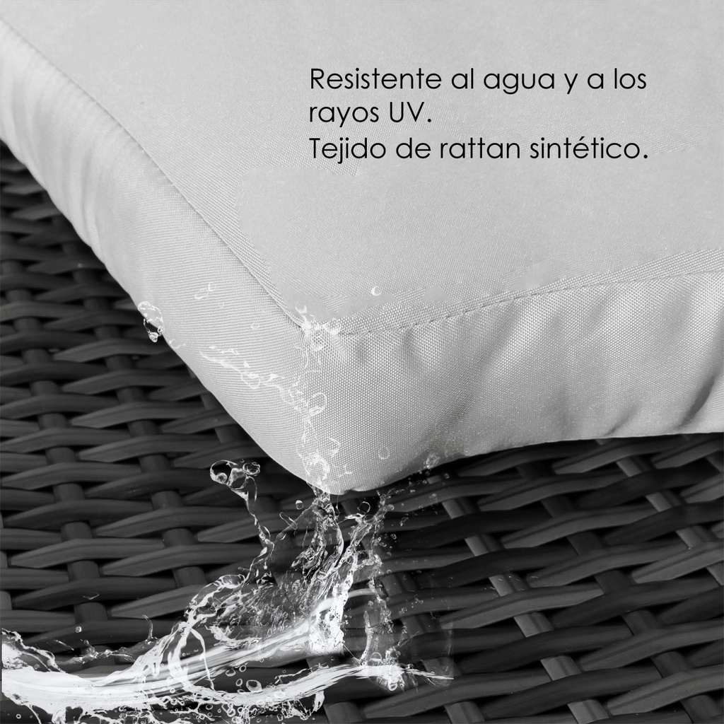 Camastro sala jardin lounge con toldo retráctil
