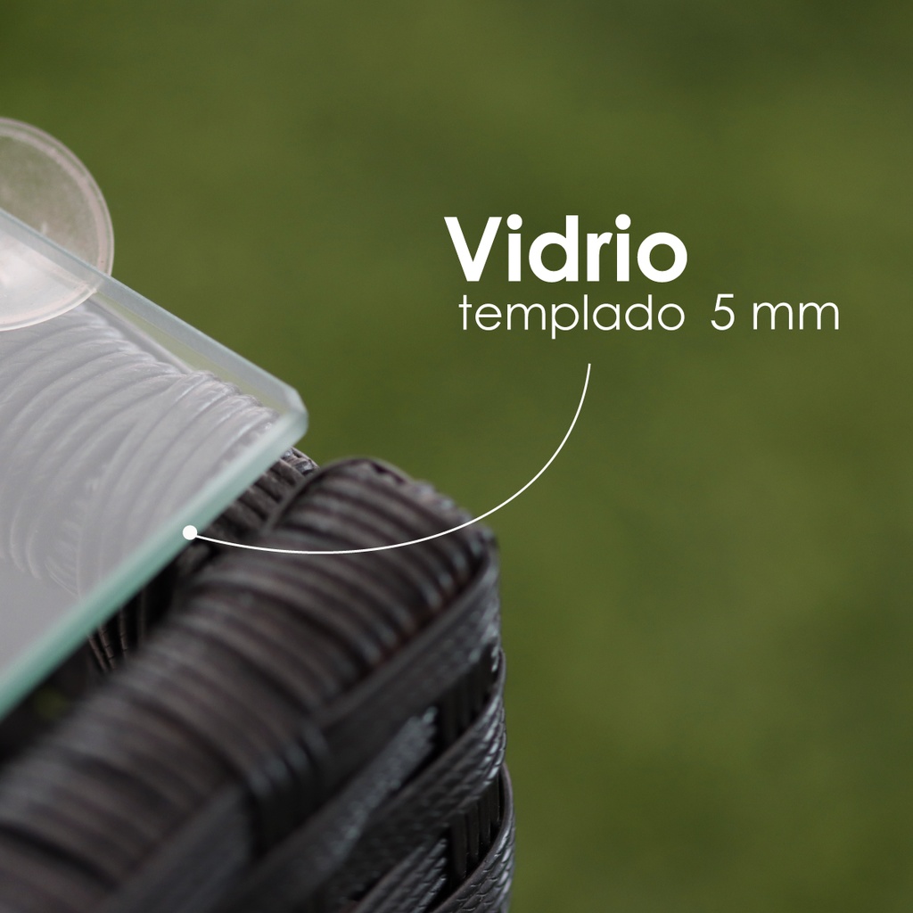 2 Salas de Jardin 4P Negro con Blanco