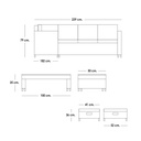 Juego de sala esquinera para jardín (Gris)