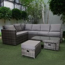 Juego de sala esquinera para jardín (Gris)