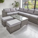 Juego de sala esquinera para jardín (Gris)